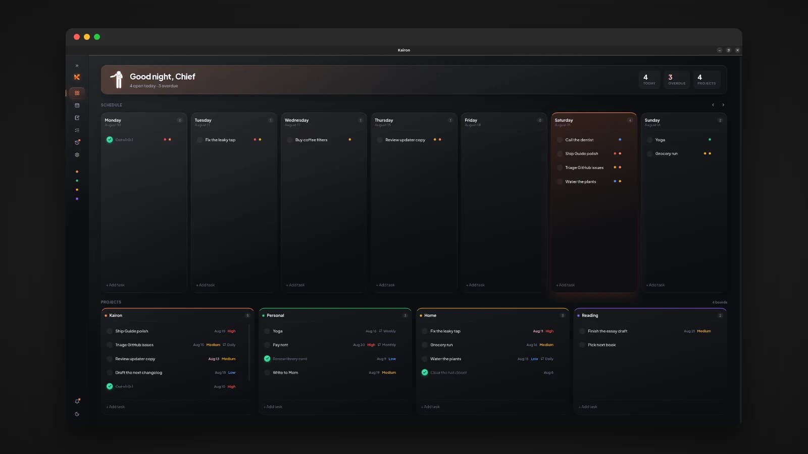 I learn best when I can see what I am building, so I learned Go by making Kairon, a local-first desktop planner with Wails, React and SQLite. What it is, what Go taught me along the way, and how it led to Flint.